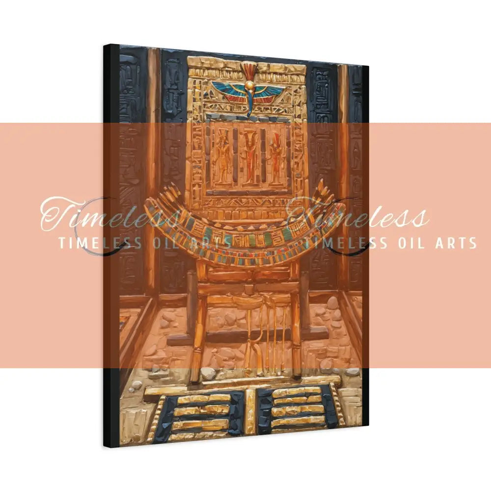 Canvas Print - Ancient Egyptian Pharaonic Chair 24’’ x 30’’ (Vertical) / 1.25’’ Canvas