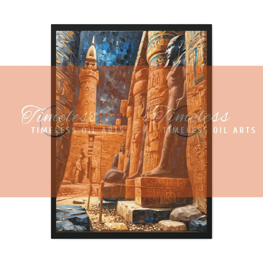 Canvas Print - Ancient Egyptian Temples 24’’ x 32’’ (Vertical) / 1.25’’ Canvas