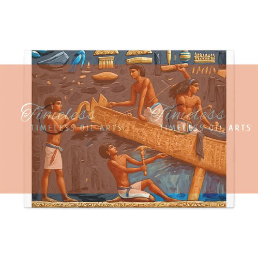 Canvas Print - Boats and dreams of the Nile Egypt 32’’ x 24’’ (Horizontal) / 1.25’’ Canvas