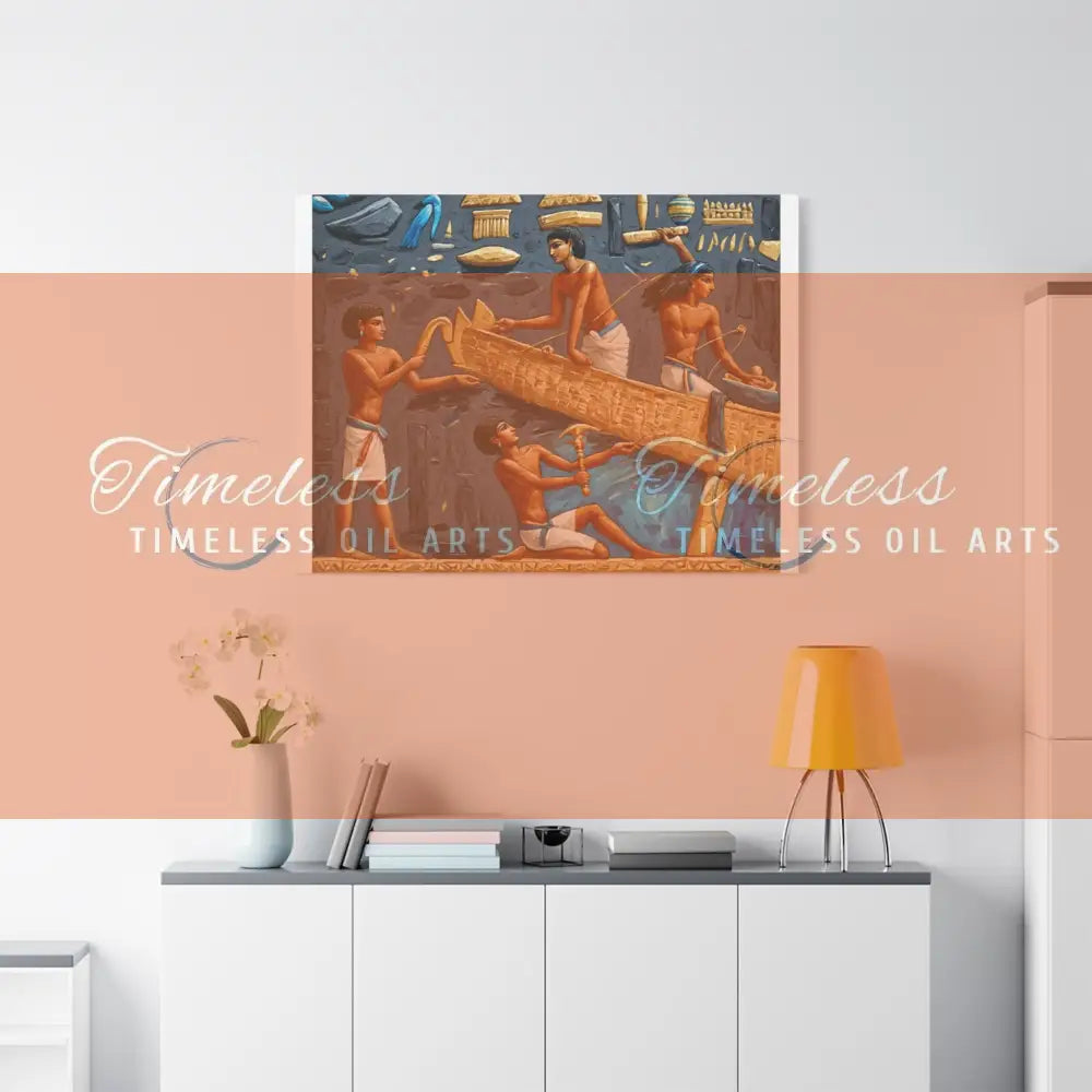 Canvas Print - Boats and dreams of the Nile Egypt 48’’ x 36’’ (Horizontal) / 1.25’’ Canvas