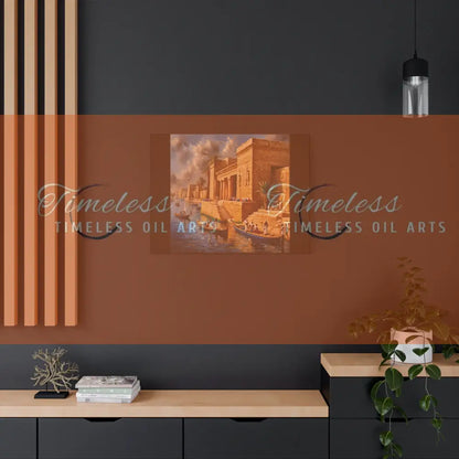 Canvas Print - Dreams of the Temple and Nile of Egypt Canvas