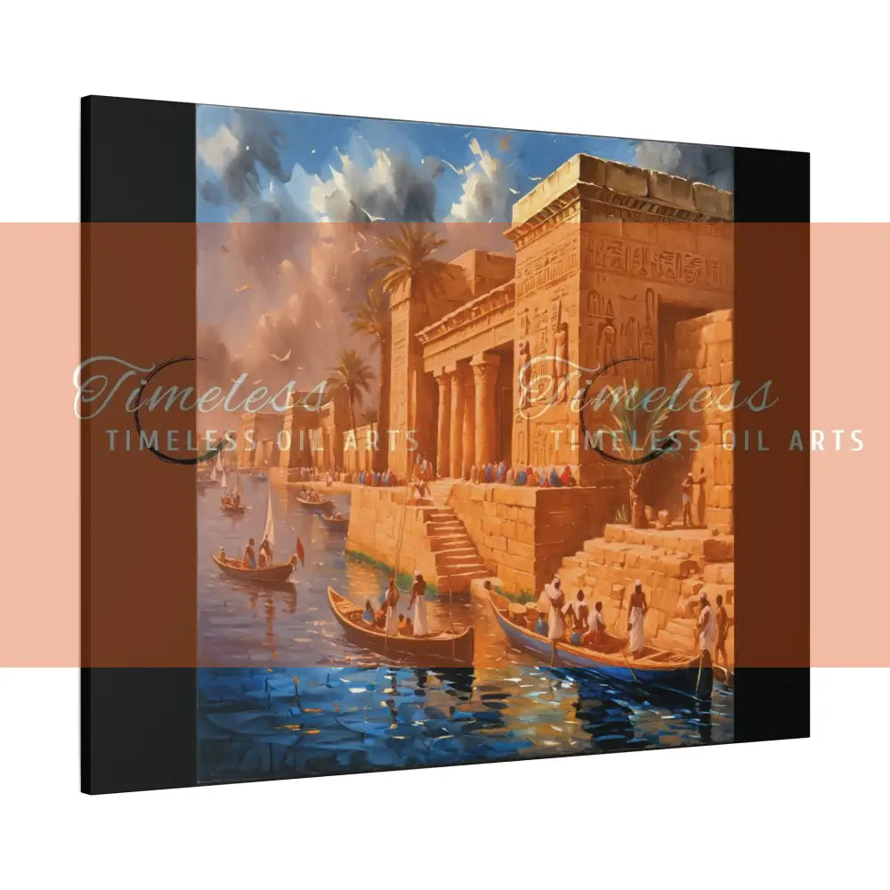 Canvas Print - Dreams of the Temple and Nile of Egypt Canvas