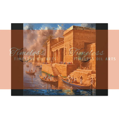 Canvas Print - Dreams of the Temple and Nile of Egypt 32’’ x 24’’ (Horizontal) / 1.25’’ Canvas