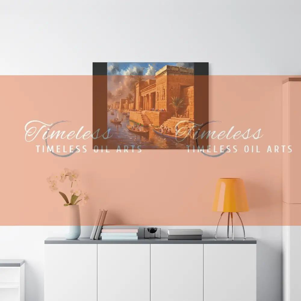 Canvas Print - Dreams of the Temple and Nile of Egypt Canvas