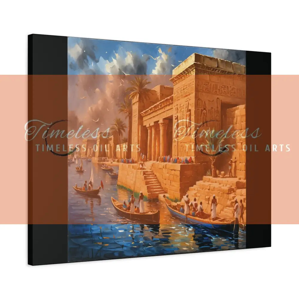 Canvas Print - Dreams of the Temple and Nile of Egypt Canvas