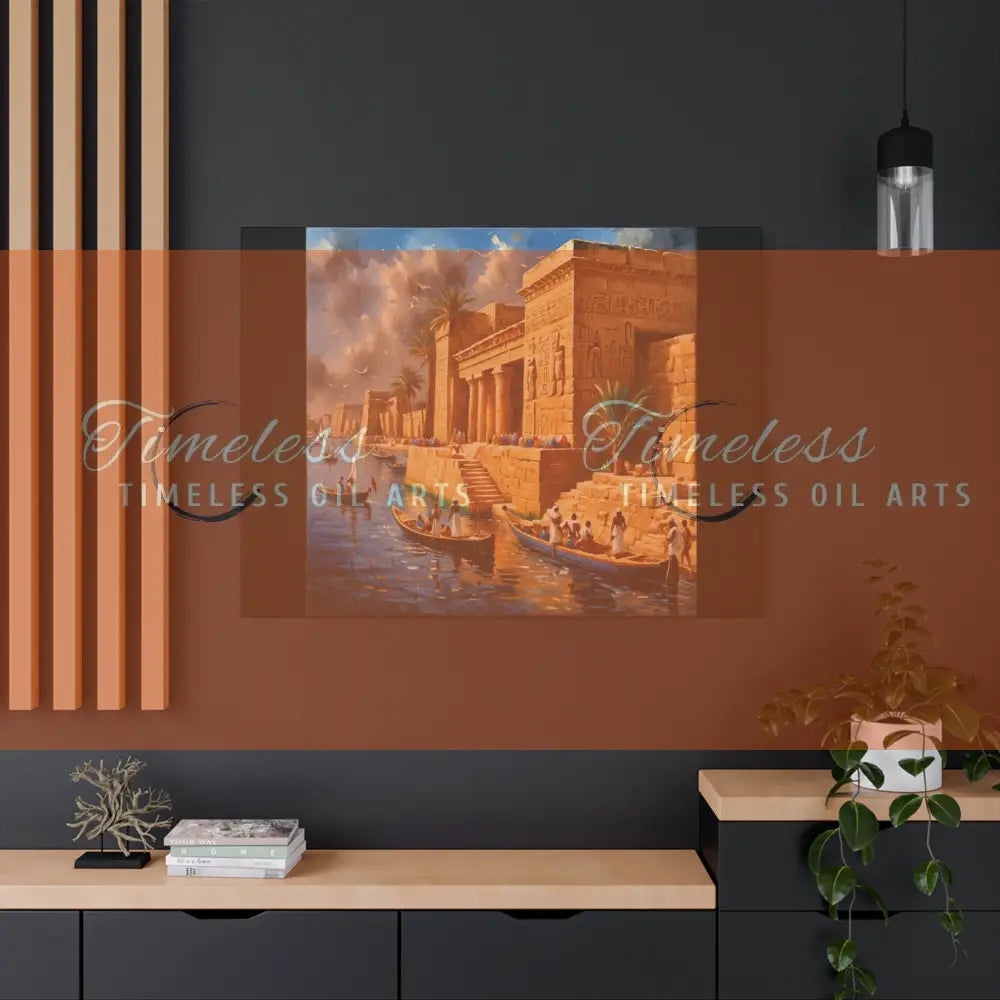 Canvas Print - Dreams of the Temple and Nile of Egypt Canvas