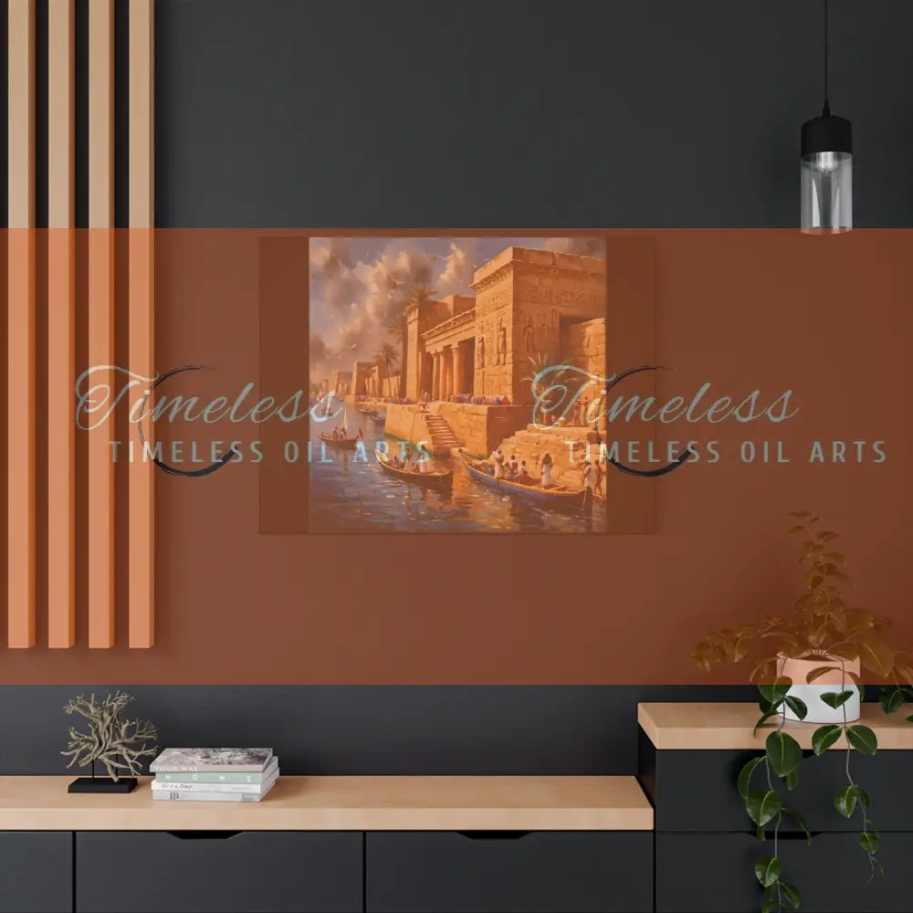 Canvas Print - Dreams of the Temple and Nile of Egypt Canvas