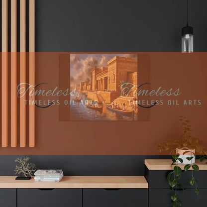 Canvas Print - Dreams of the Temple and Nile of Egypt Canvas