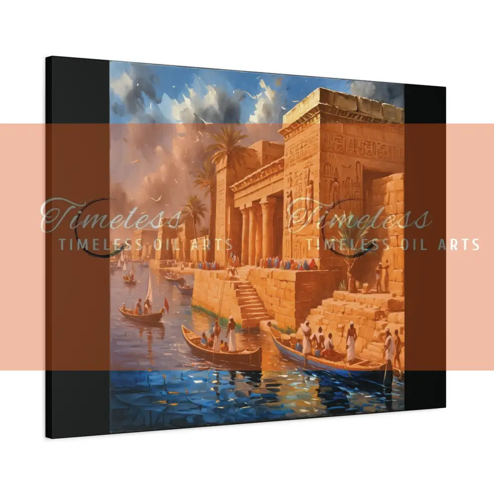 Canvas Print - Dreams of the Temple and Nile of Egypt Canvas