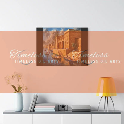 Canvas Print - Dreams of the Temple and Nile of Egypt Canvas