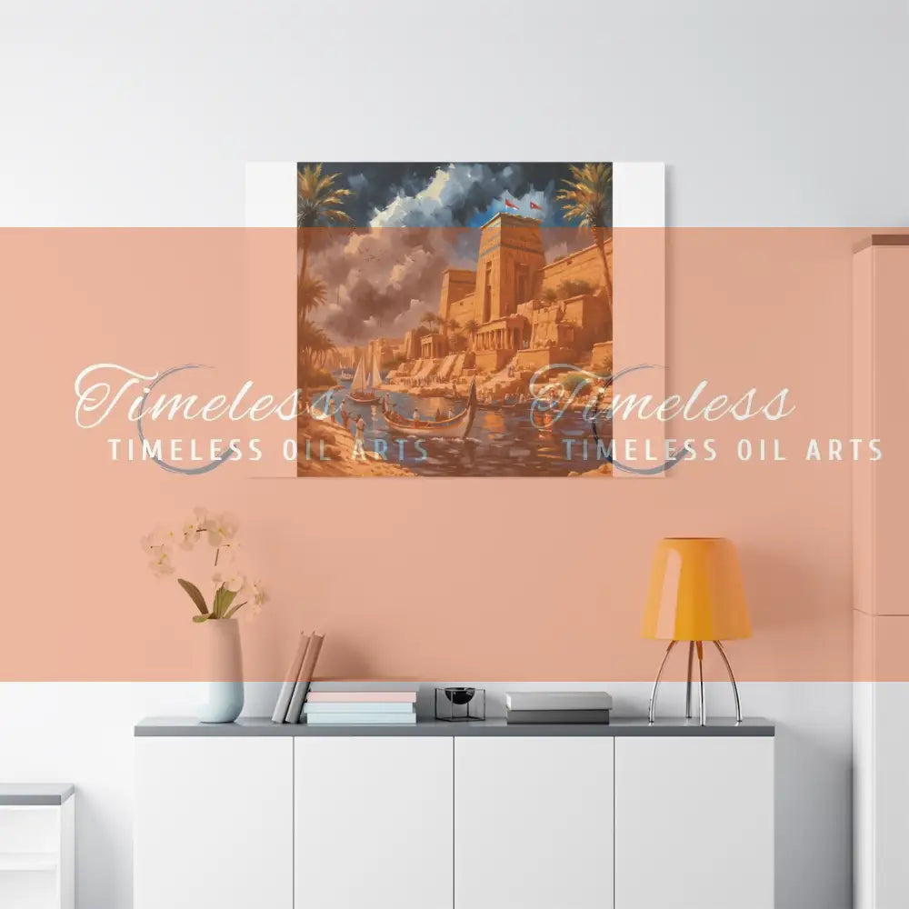 Canvas Print - Dreams of the Temples and Nile of Egypt 48’’ x 36’’ (Horizontal) / 1.25’’ Canvas