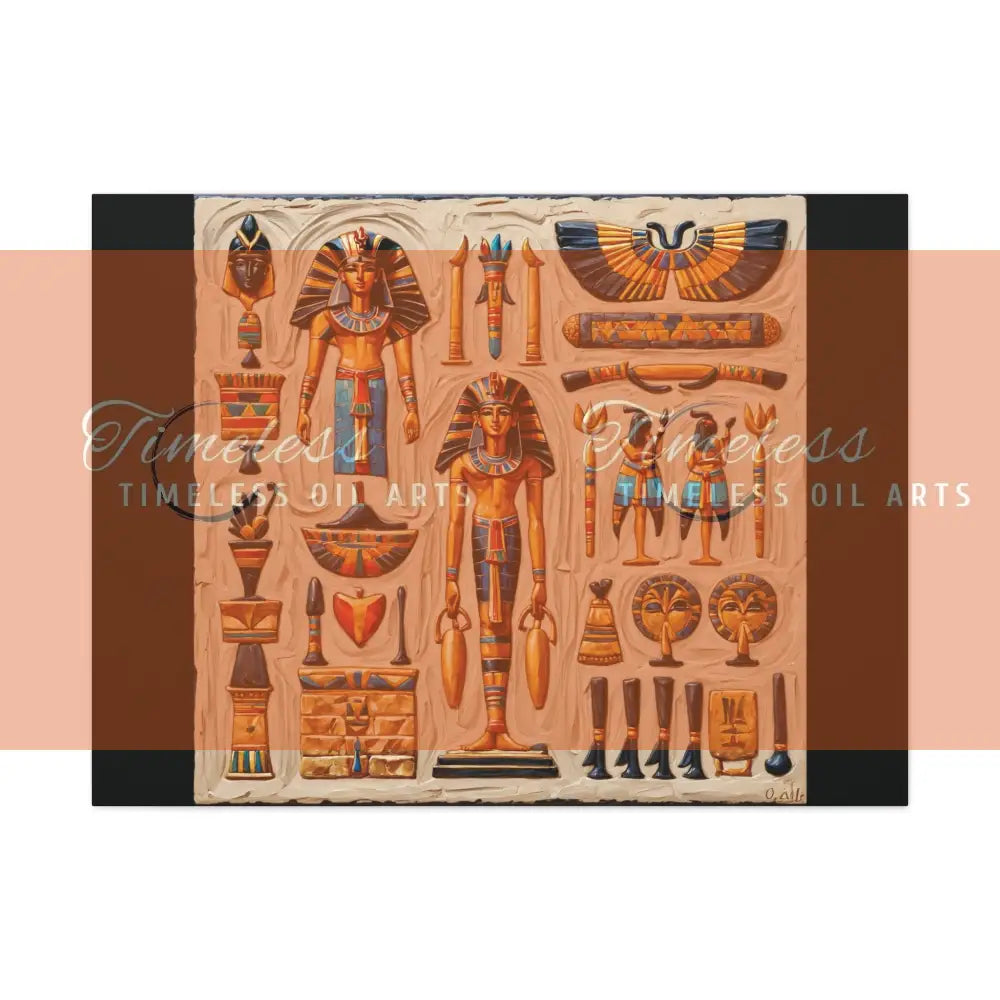 Canvas Print - Mural of the Life of the Pharaohs Canvas