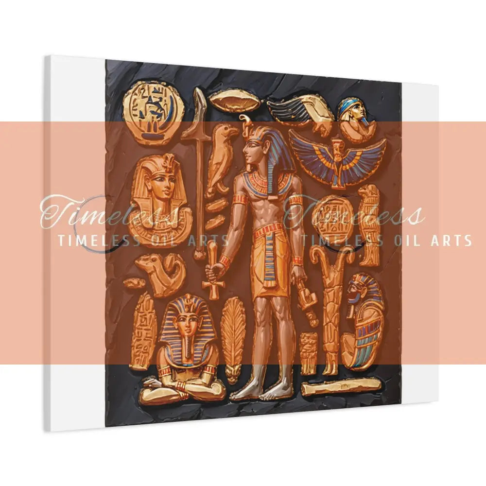 Canvas Print - Mural of the Life of the Pharaohs 40’’ x 30’’ (Horizontal) / 1.25’’ Canvas