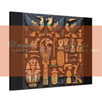 Canvas Print - Mural of the Life of the Pharaohs 40’’ x 30’’ (Horizontal) / 1.25’’ Canvas