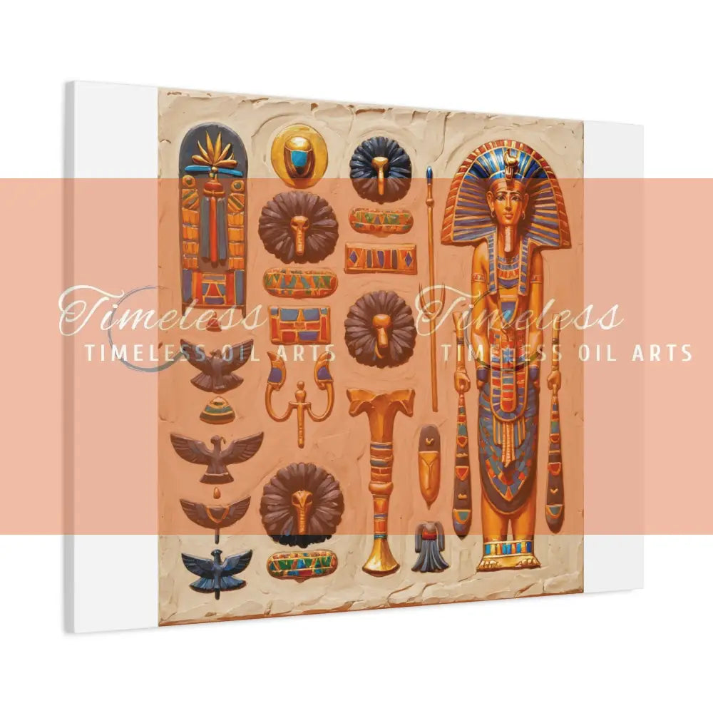 Canvas Print - Mural of the Life of the Pharaohs 40’’ x 30’’ (Horizontal) / 1.25’’ Canvas