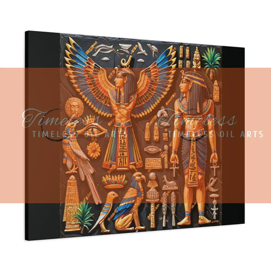 Canvas Print - Mural of the Life of the Pharaohs 40’’ x 30’’ (Horizontal) / 1.25’’ Canvas