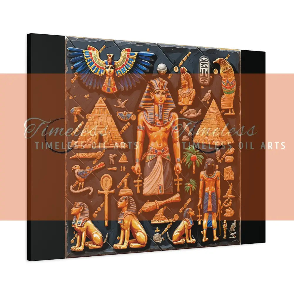 Canvas Print - Mural of the Life of the Pharaohs 40’’ x 30’’ (Horizontal) / 1.25’’ Canvas