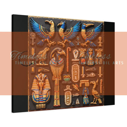 Canvas Print - Mural of the Life of the Pharaohs 40’’ x 30’’ (Horizontal) / 1.25’’ Canvas