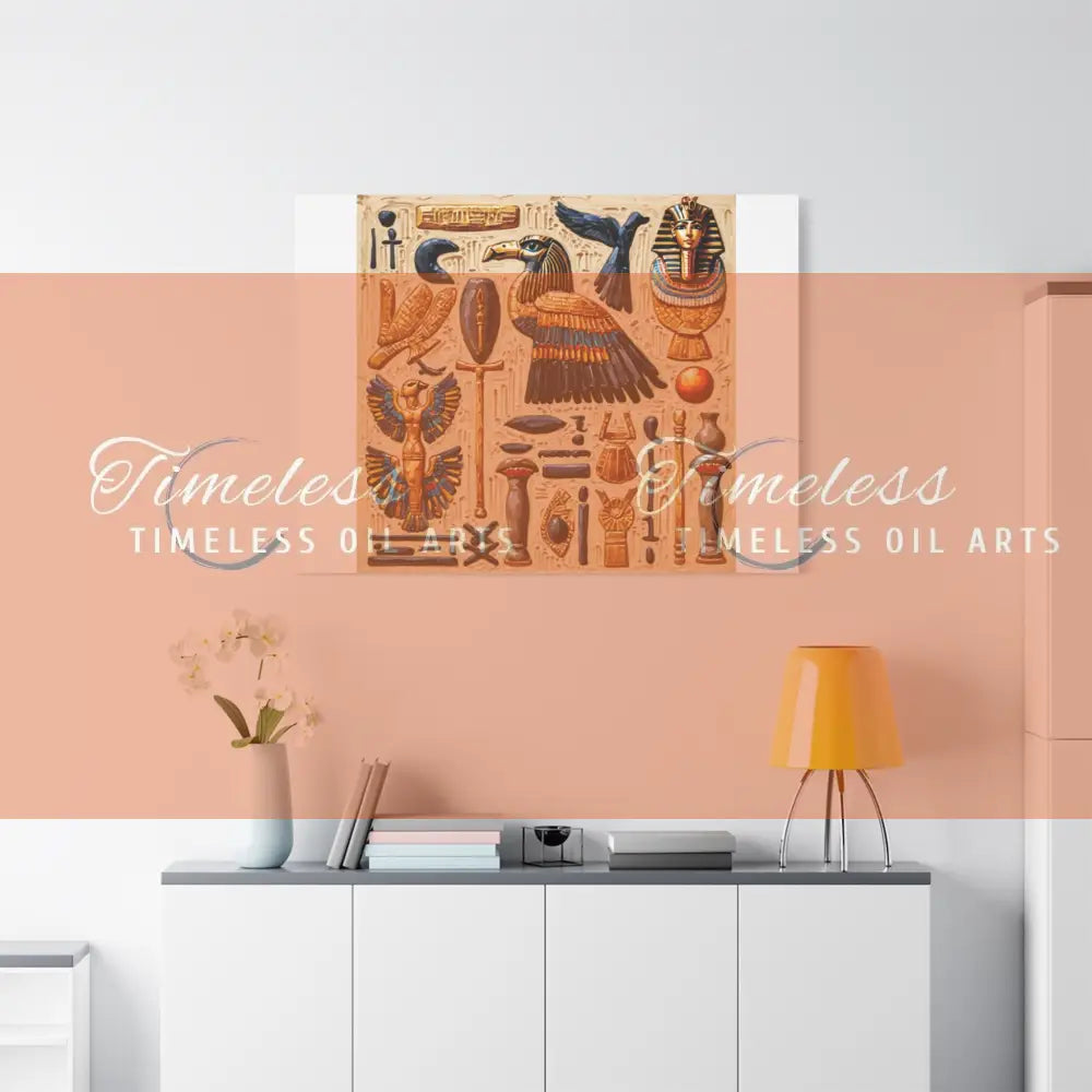 Canvas Print - Mural of the Life of the Pharaohs 48’’ x 36’’ (Horizontal) / 1.25’’ Canvas