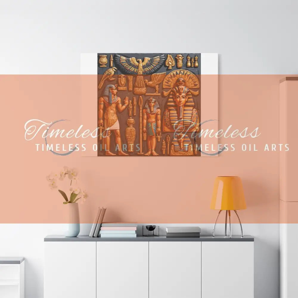 Canvas Print - Mural of the Life of the Pharaohs 48’’ x 36’’ (Horizontal) / 1.25’’ Canvas