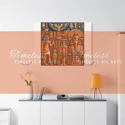 Canvas Print - Mural of the Life of the Pharaohs 48’’ x 36’’ (Horizontal) / 1.25’’ Canvas