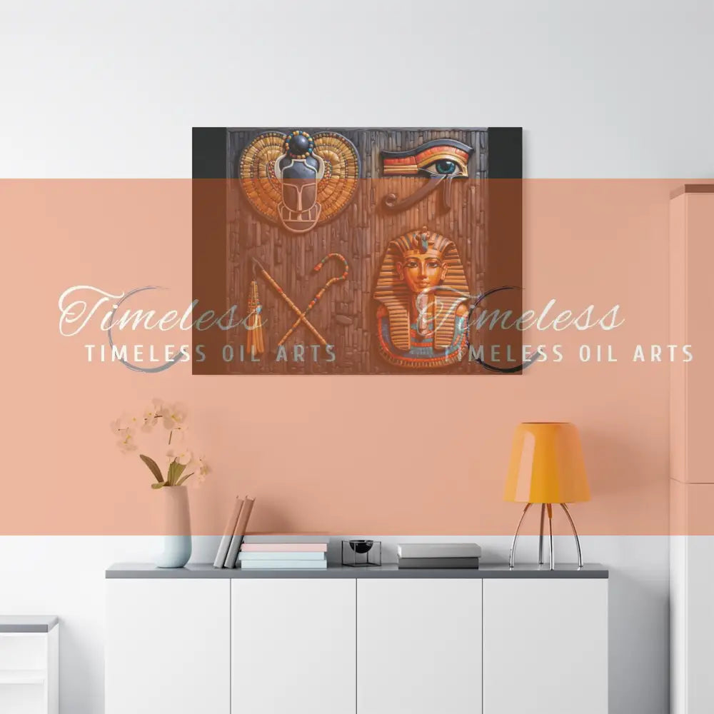 Canvas Print - Mural of the Life of the Pharaohs 48’’ x 36’’ (Horizontal) / 1.25’’ Canvas