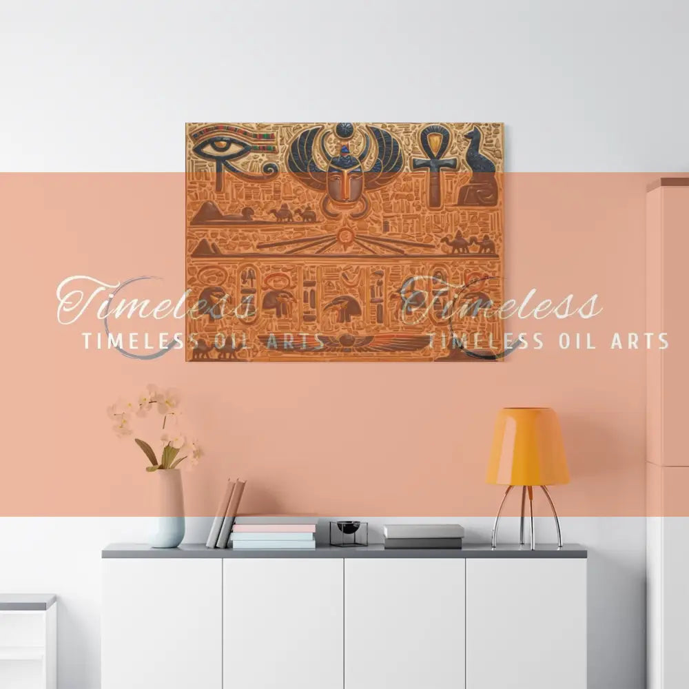 Canvas Print - Mural of the Life of the Pharaohs 48’’ x 36’’ (Horizontal) / 1.25’’ Canvas