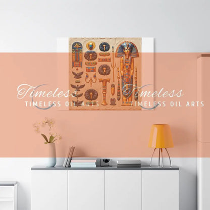 Canvas Print - Mural of the Life of the Pharaohs 48’’ x 36’’ (Horizontal) / 1.25’’ Canvas