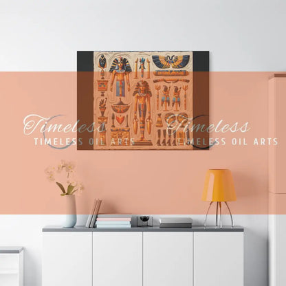 Canvas Print - Mural of the Life of the Pharaohs 48’’ x 36’’ (Horizontal) / 1.25’’ Canvas