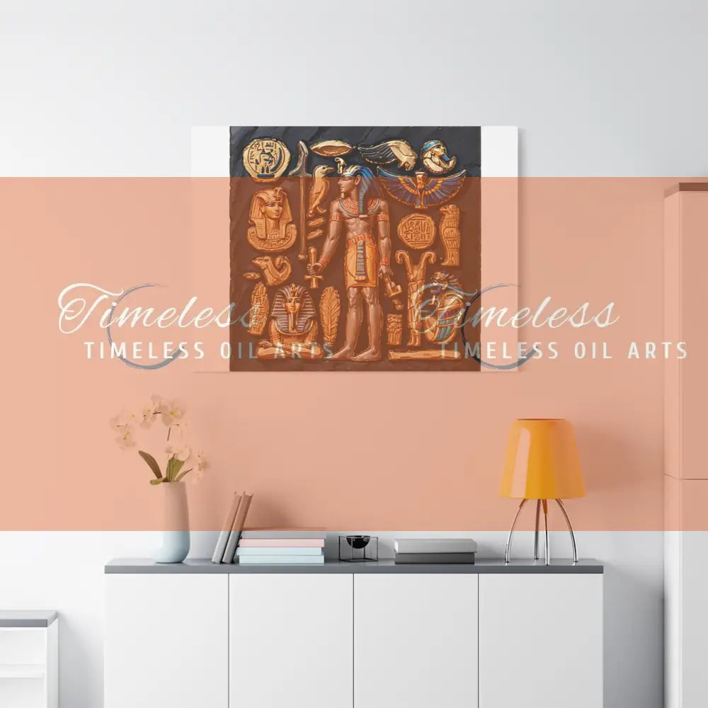 Canvas Print - Mural of the Life of the Pharaohs 48’’ x 36’’ (Horizontal) / 1.25’’ Canvas