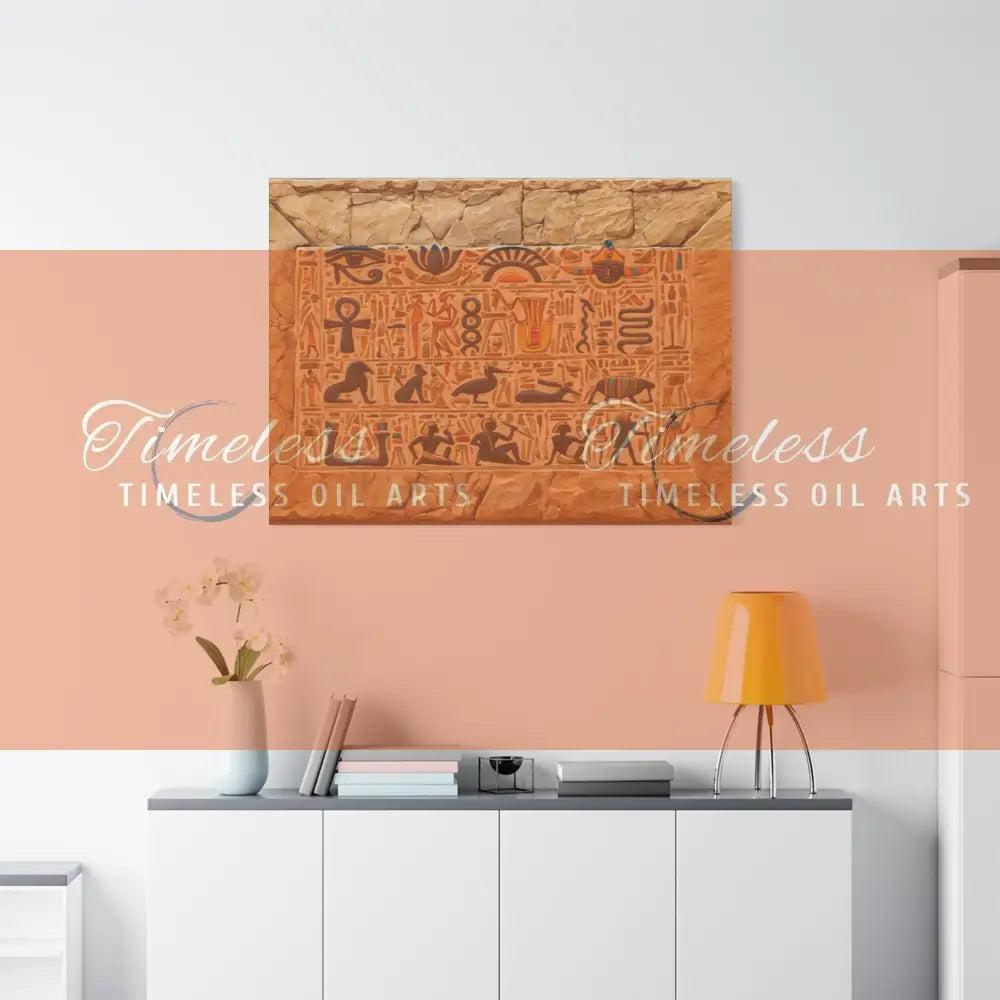 Canvas Print - Mural of the Life of the Pharaohs 48’’ x 36’’ (Horizontal) / 1.25’’ Canvas