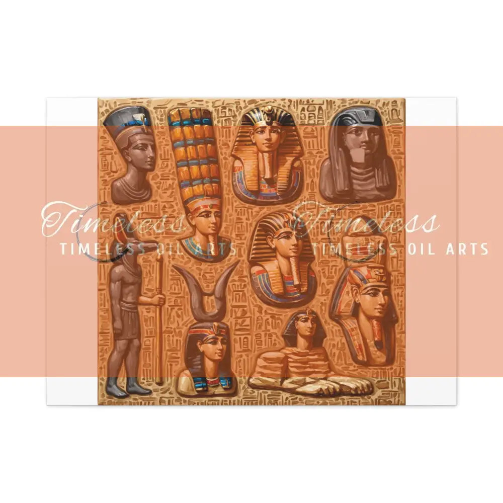 Canvas Print - Mural of the Life of the Pharaohs Canvas