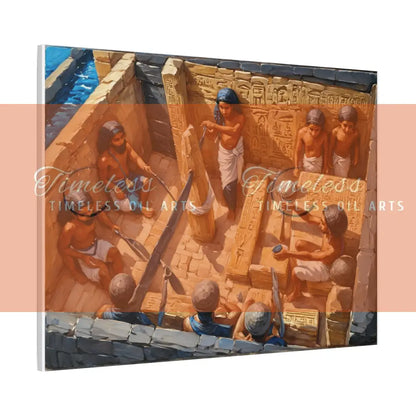 Canvas Print - Mural of the Life of the Pharaohs of Egypt Canvas