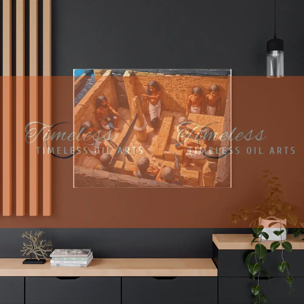 Canvas Print - Mural of the Life of the Pharaohs of Egypt Canvas