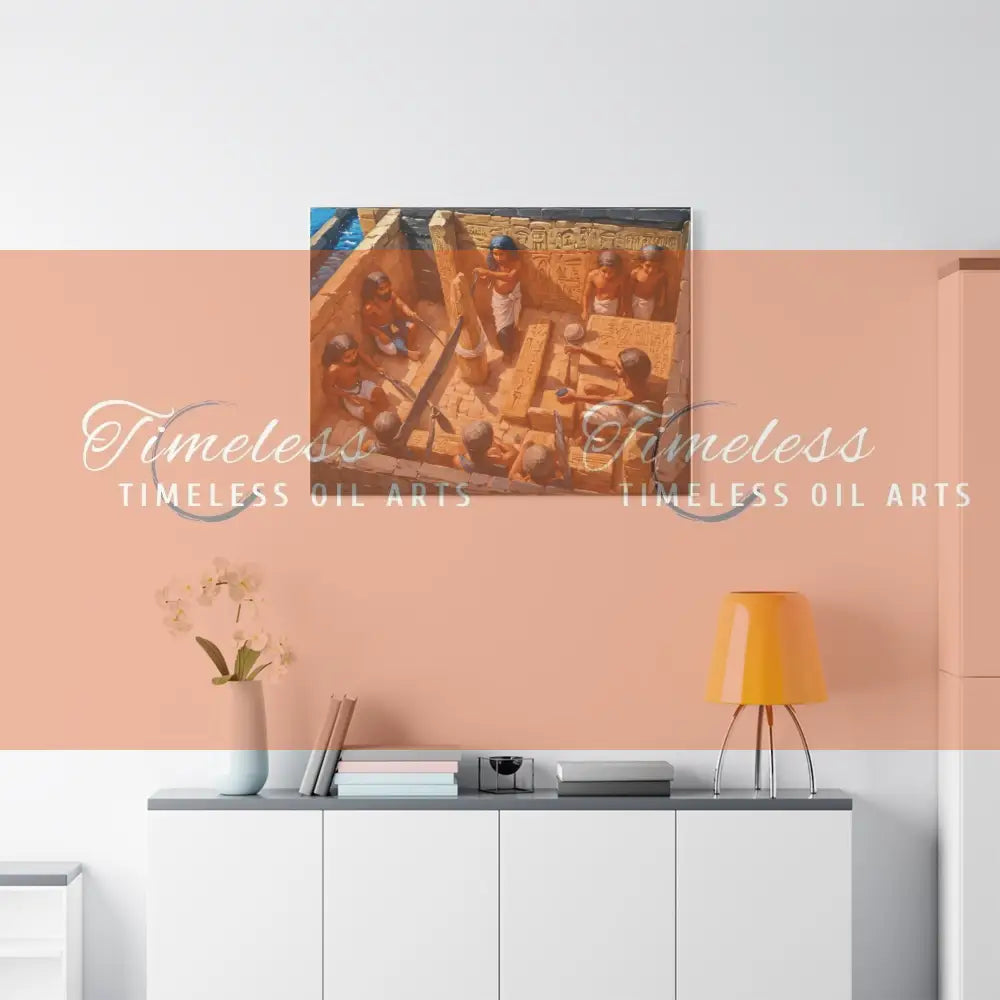 Canvas Print - Mural of the Life of the Pharaohs of Egypt 40’’ x 30’’ (Horizontal) / 1.25’’ Canvas