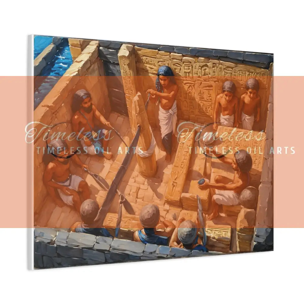 Canvas Print - Mural of the Life of the Pharaohs of Egypt Canvas