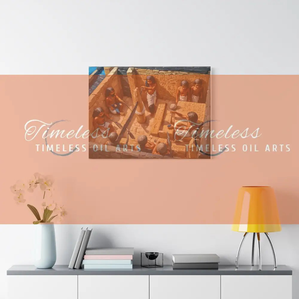 Canvas Print - Mural of the Life of the Pharaohs of Egypt Canvas