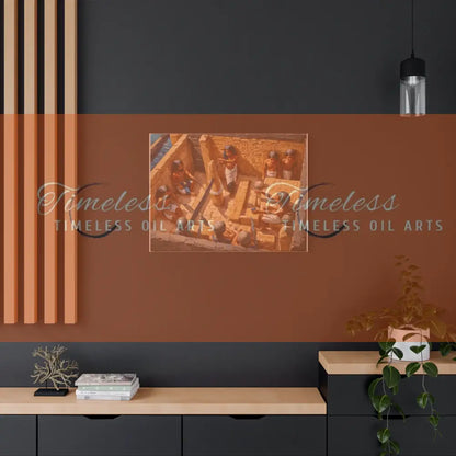 Canvas Print - Mural of the Life of the Pharaohs of Egypt Canvas