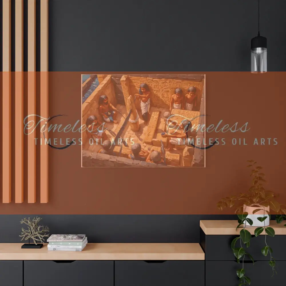 Canvas Print - Mural of the Life of the Pharaohs of Egypt Canvas