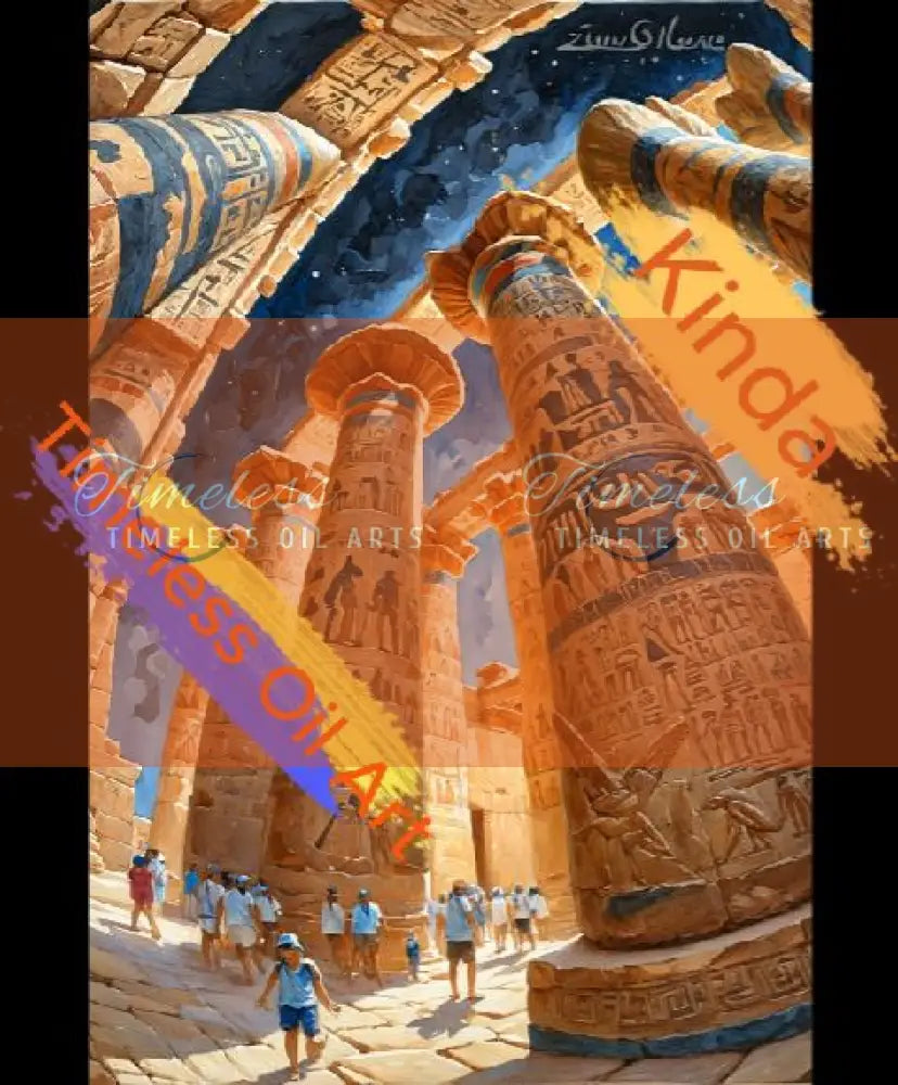 Mural of the Life of the Pharaohs (7 digital arts) Print Material