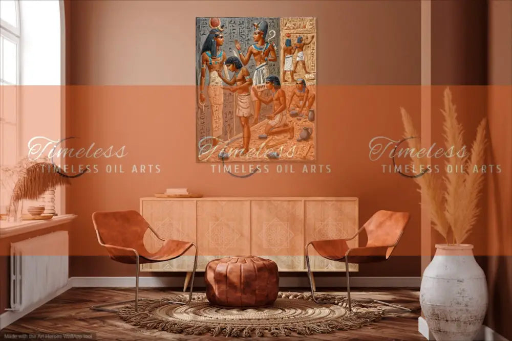 Mural of the Life of the Pharaohs (Free 7 digital arts) Print Material