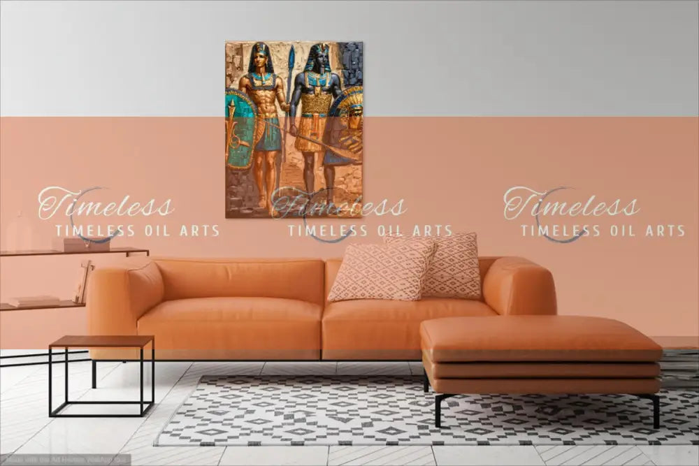 Mural of the Life of the Pharaohs (Free 7 digital arts) Print Material